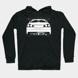 White Civic Type R FD2 Back View Sketch Art Hoodie